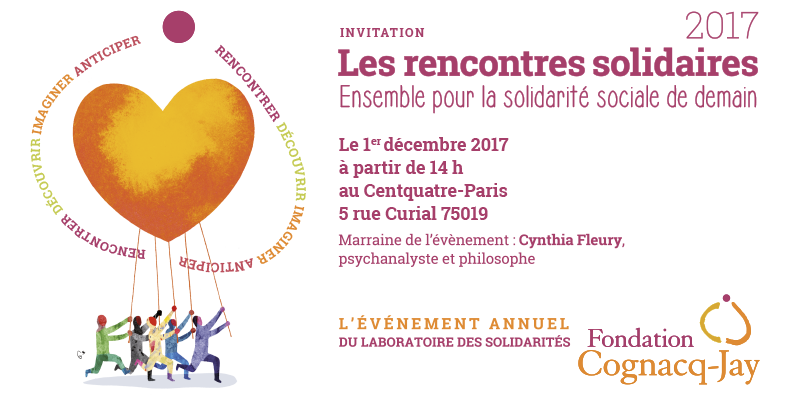 Invitation 1ères Rencontres solidaires -1er décembre 2017 - Marraine : Cynthia Fleury